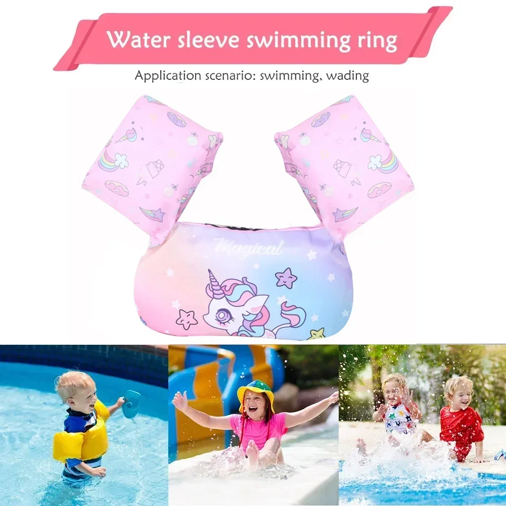 Kids Outdoor Jacket - Baby Swim Circle Cartoon Arm Sleeve