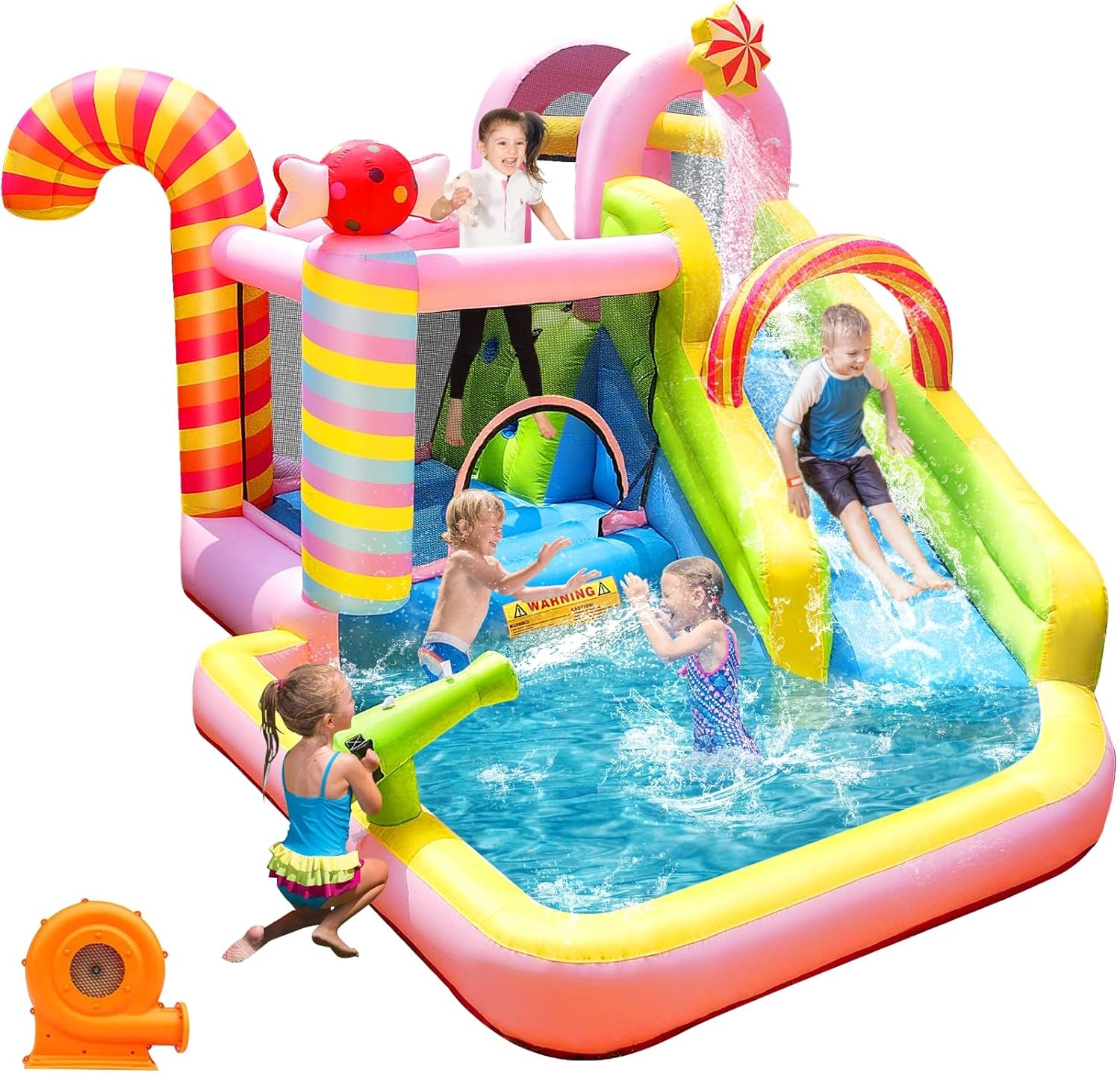 Kids Outdoor House With Slide - Kids Inflatable Water Slide Bounce House,