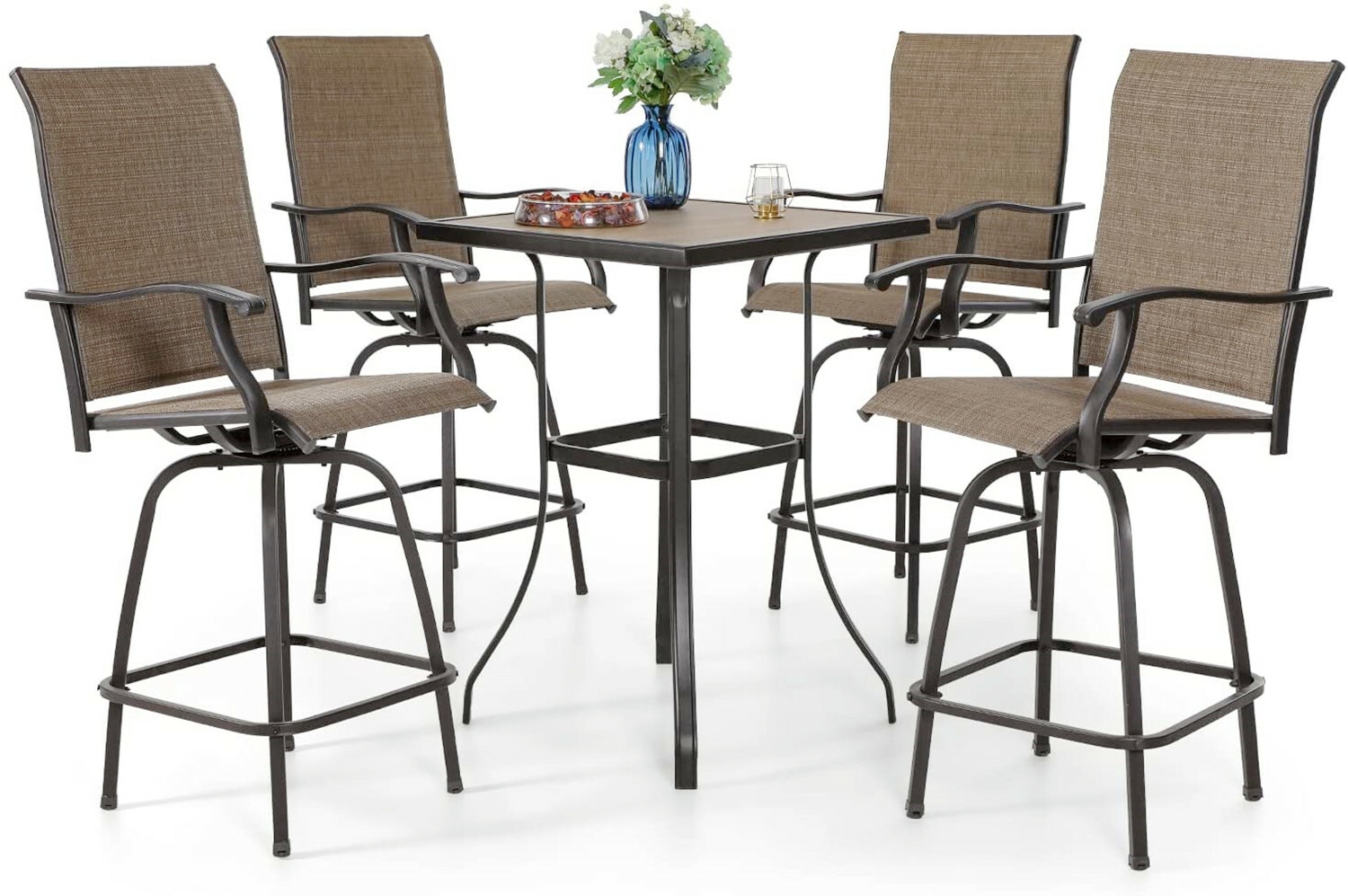 Kids Outdoor Chair And Table - Patio Bar Table Chair Set Swivel