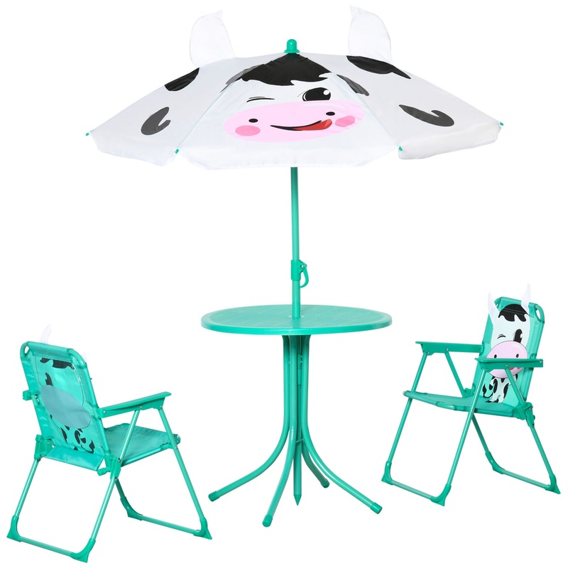 Kids Outdoor Umbrella Chair - Outdoor Folding Kids Table and Chair
