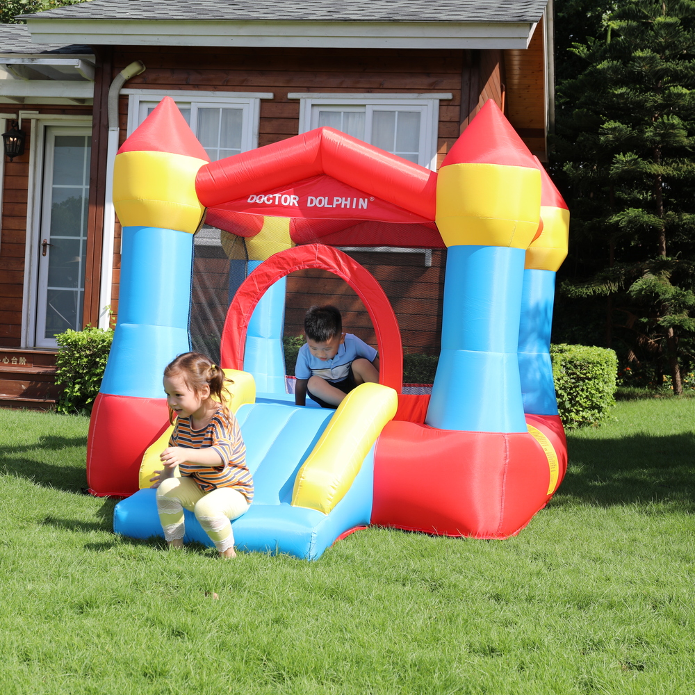 Kids Outdoor House With Slide - Custom Outdoor Inflatable Bouncy Castle With