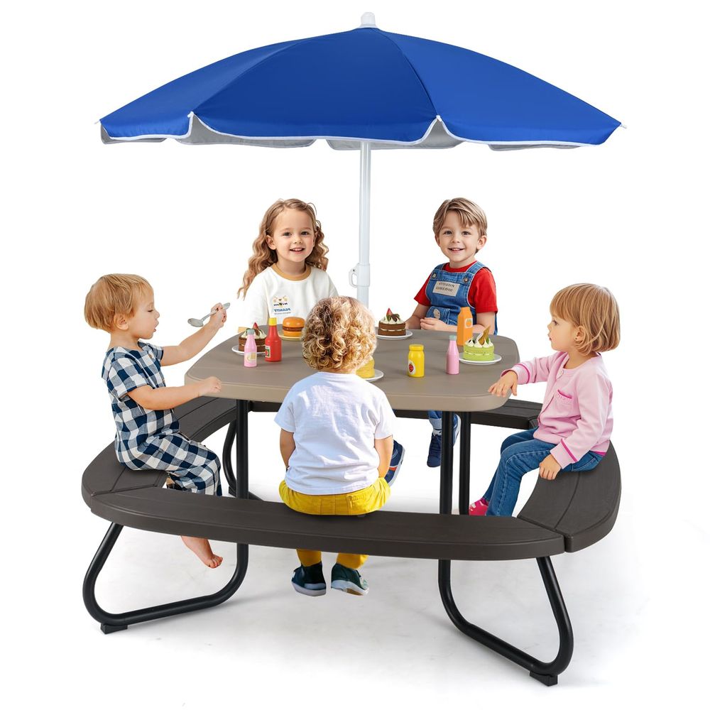 Kids Outdoor Umbrella Chair - JOY Kids Picnic Table, 8 Person