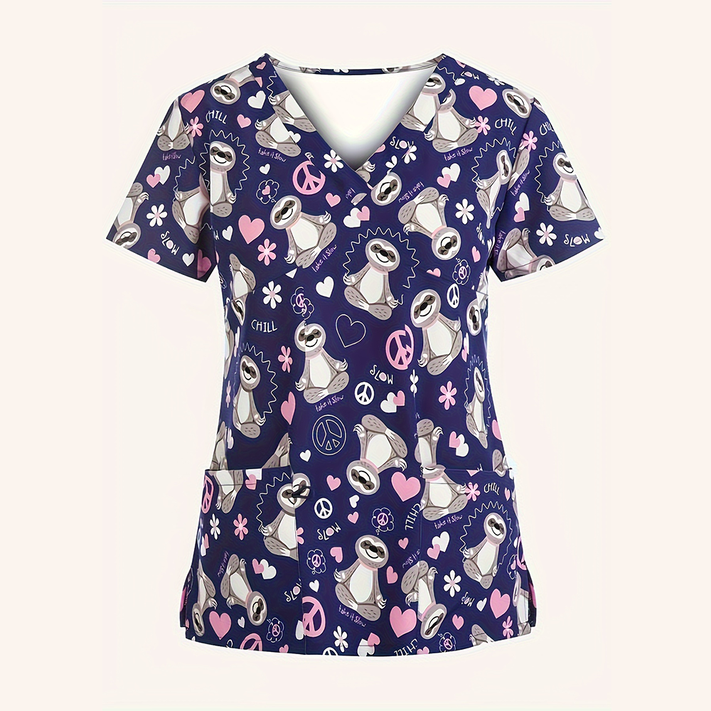 Mini Trampoline Spring - Clinical Uniform Woman Animal Cartoon Print