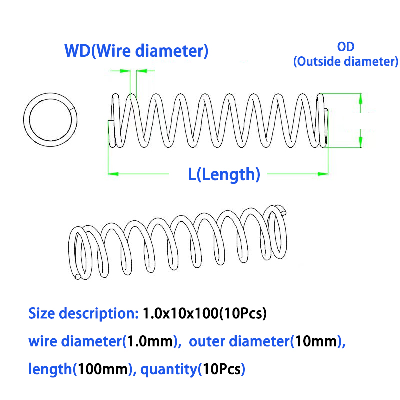 10Pcs/Lots 1.4mm Wire Stainles – обзор и цена Mini Trampoline Spring
