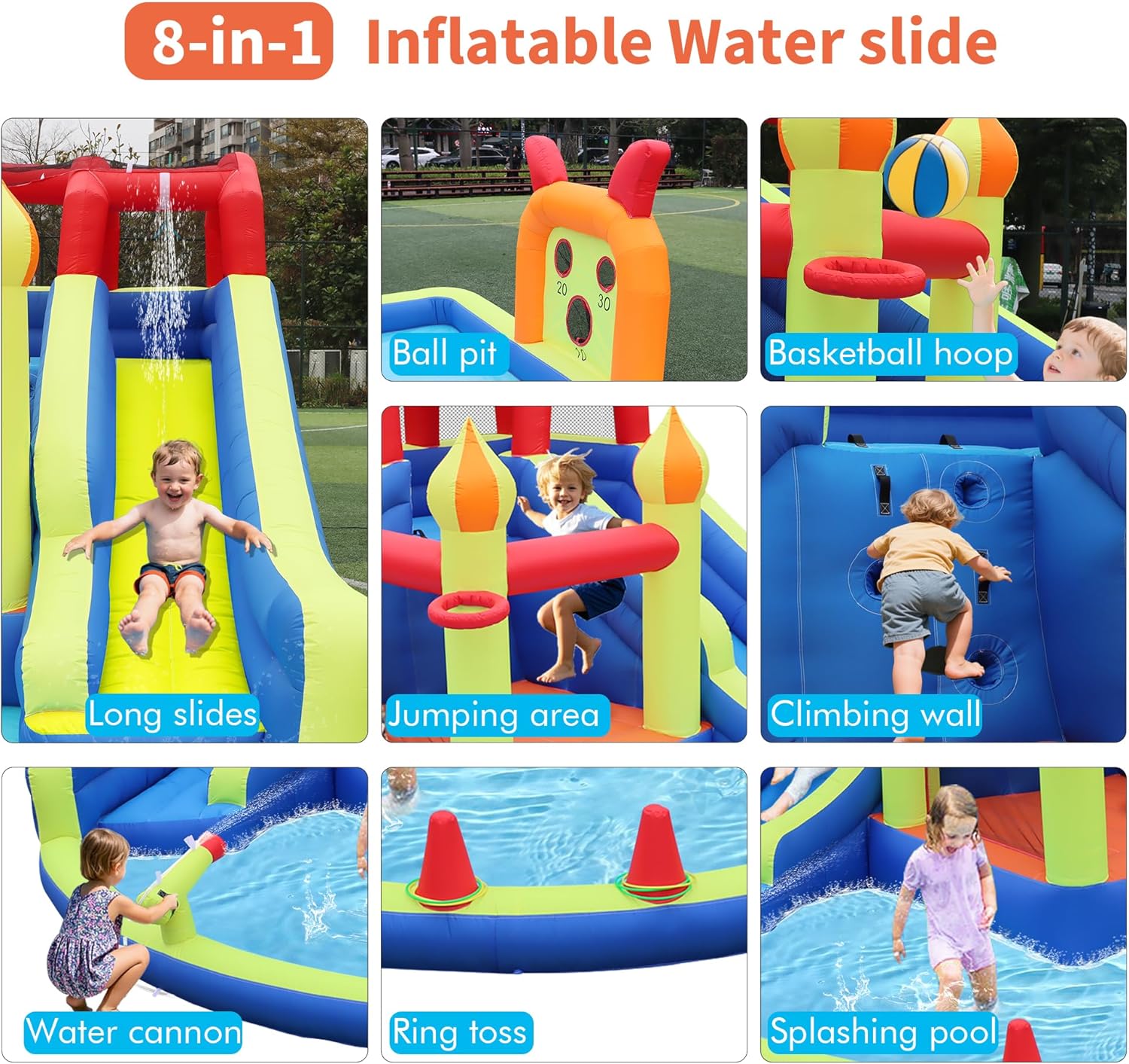 Kids Jumping Castle with Two L – обзор и цена Kids Outdoor House With Slide