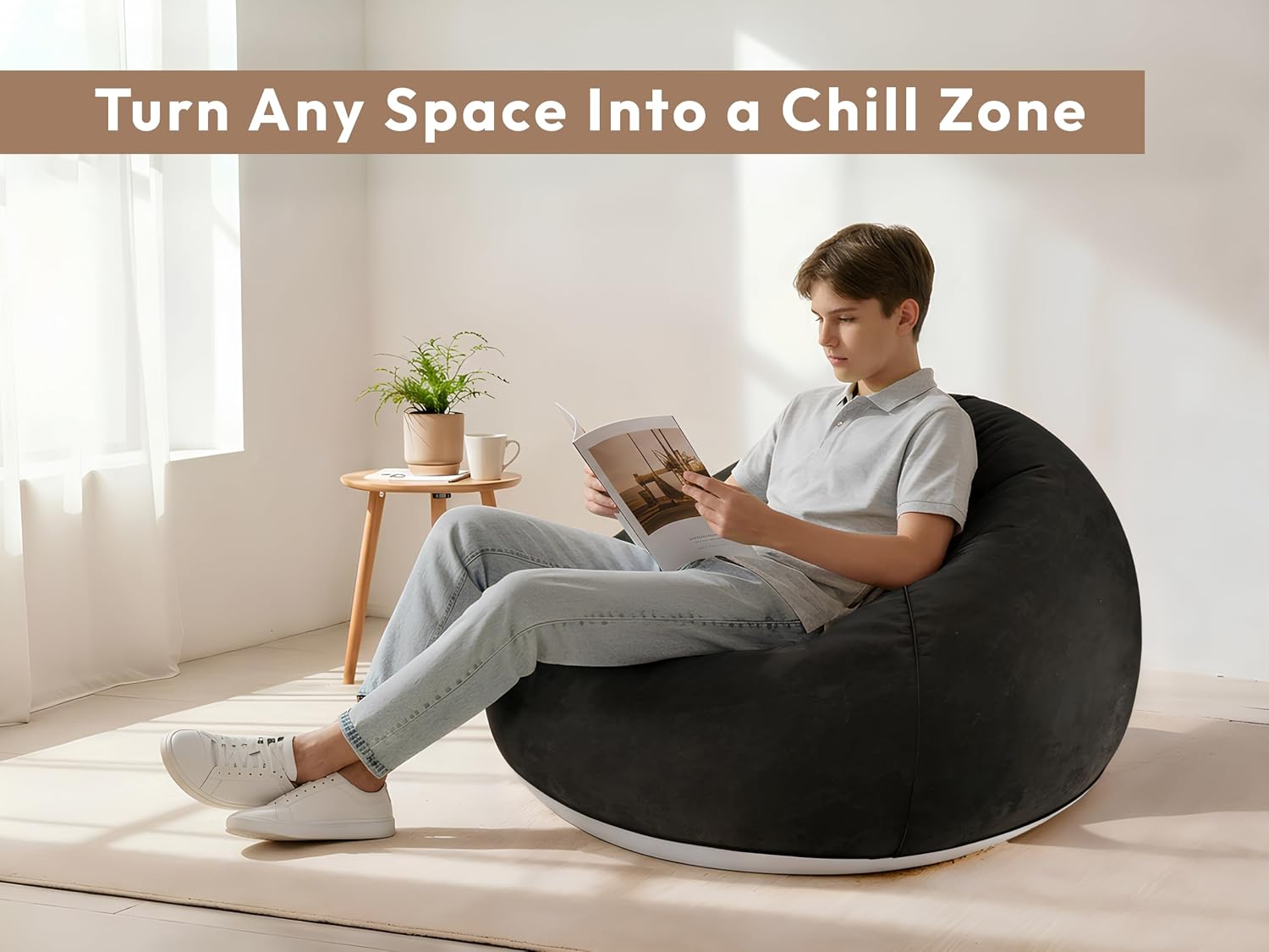 Inflatable Bean Bag Chair with – обзор и цена Kids Outdoor Bean Bag Chair