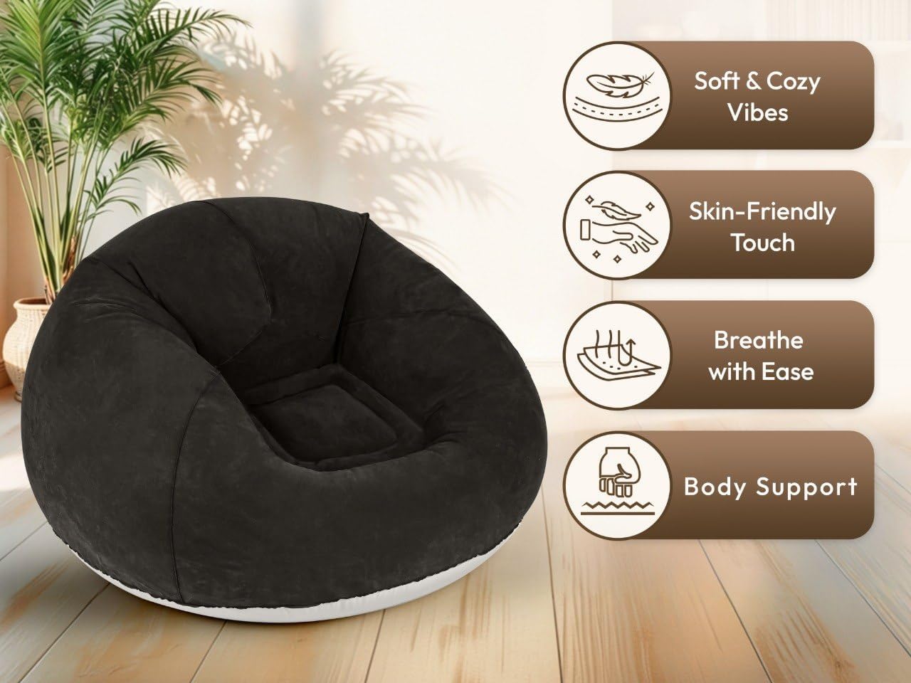 Inflatable Bean Bag Chair with – обзор и цена Kids Outdoor Bean Bag Chair