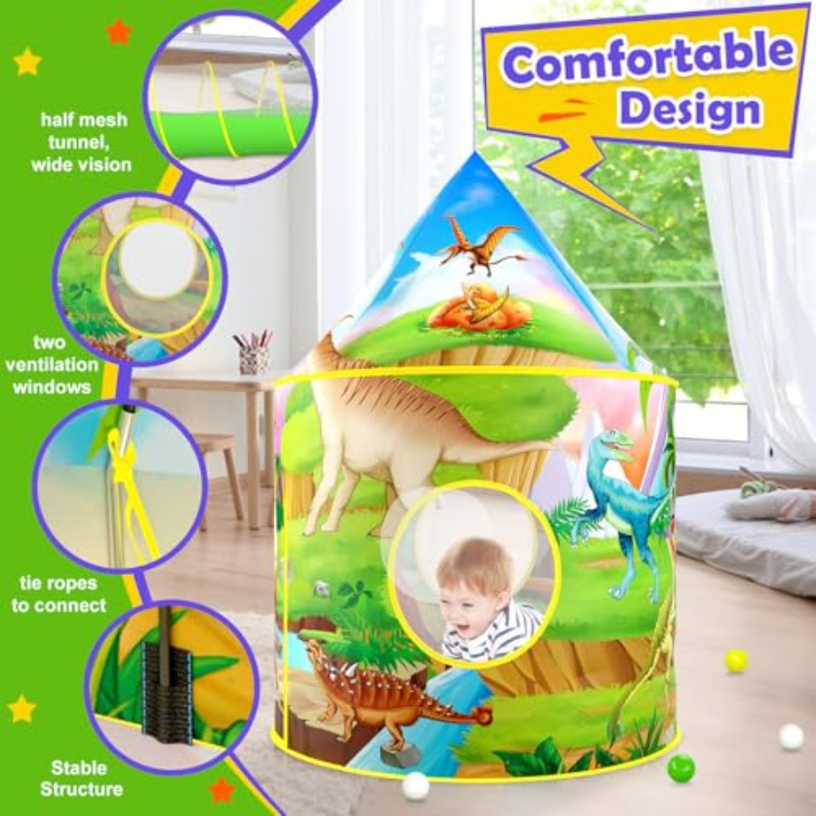 3pc Dinosaur Play Tent for:Pol – обзор и цена Outdoor Tent Playhouse
