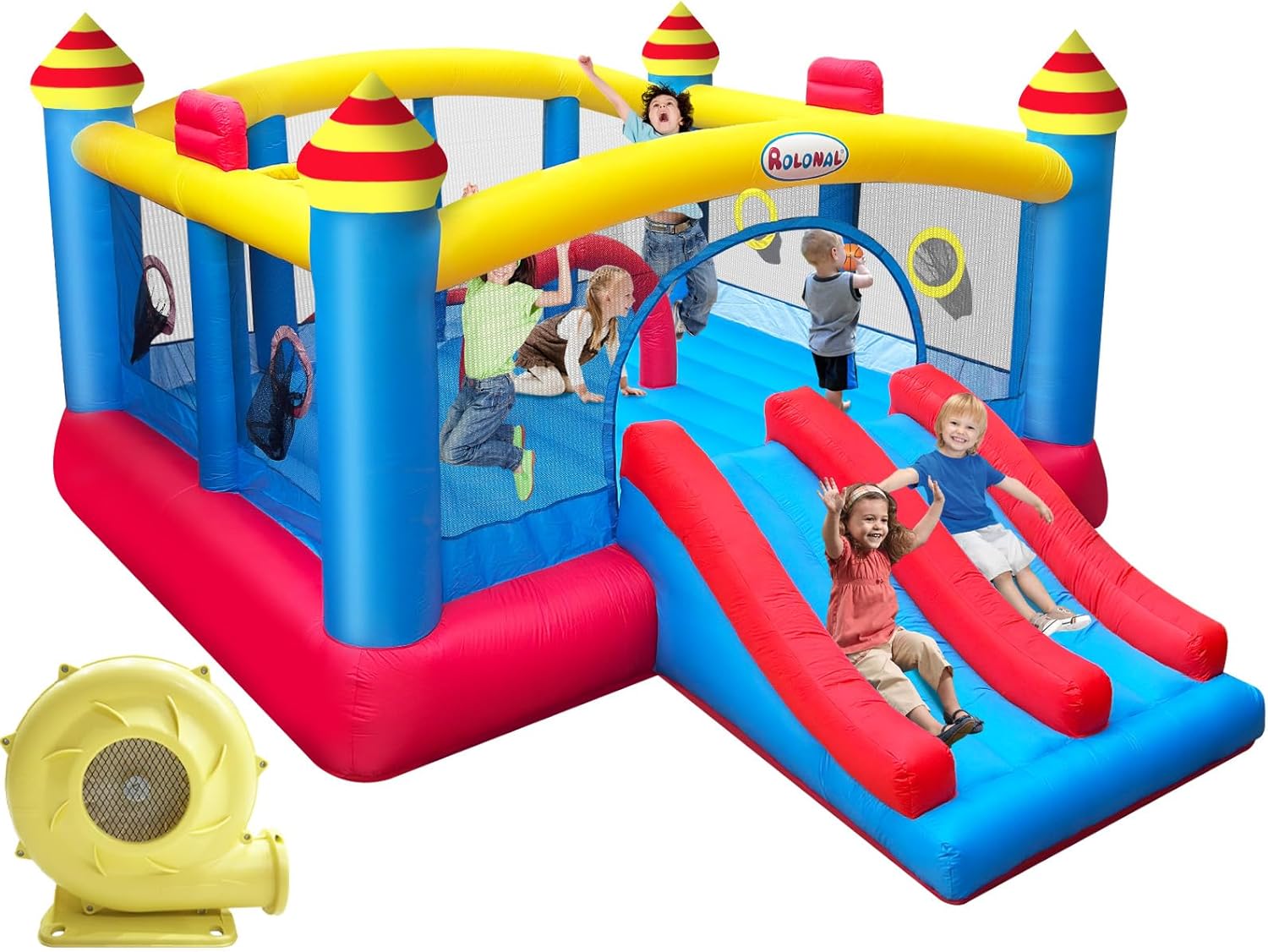 18.7x13 Ft Inflatable Bouncy C – обзор и цена Kids Outdoor House With Slide