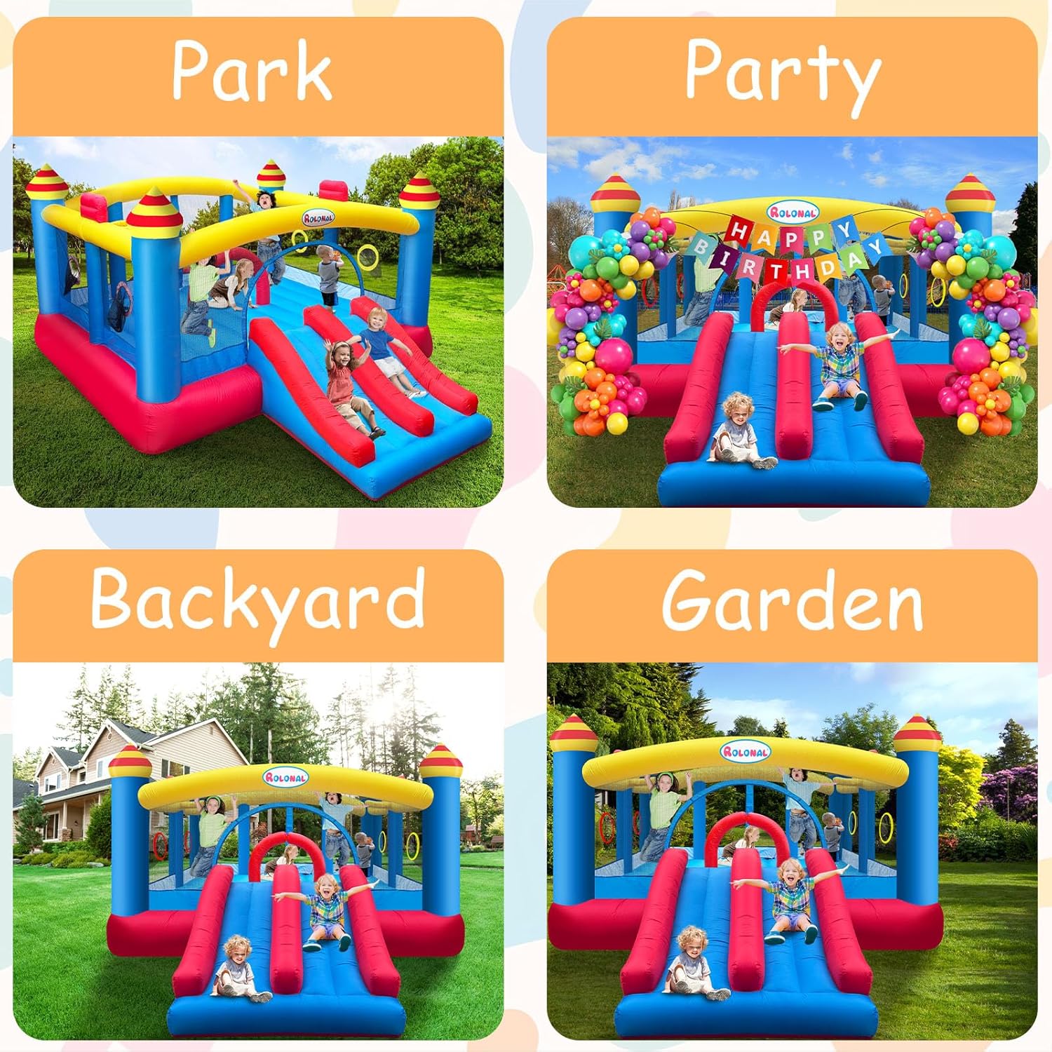 18.7x13 Ft Inflatable Bouncy C – обзор и цена Kids Outdoor House With Slide