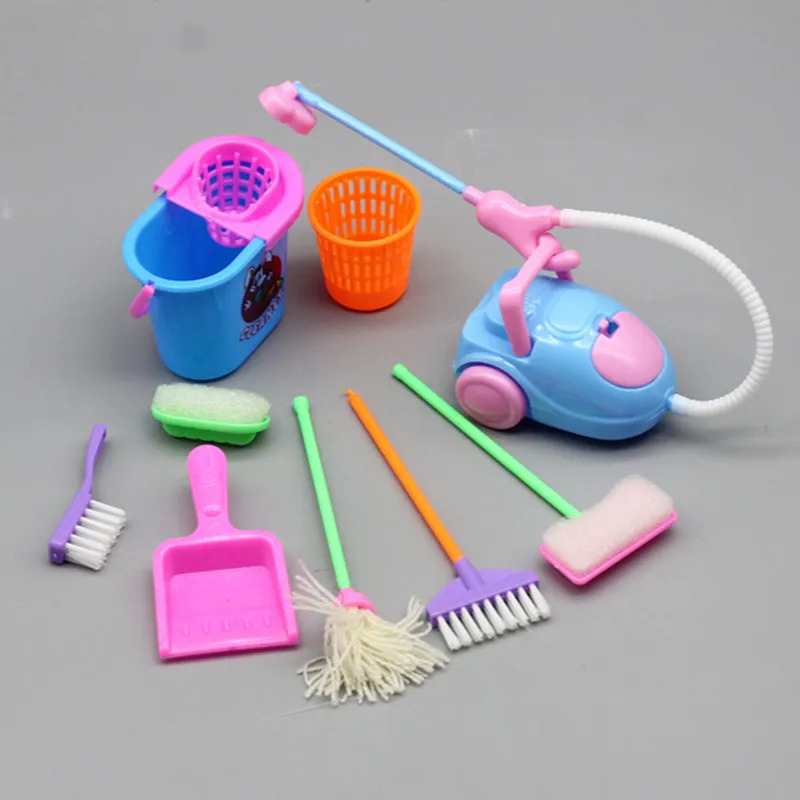9PCS Miniature Doll House Clea – обзор и цена Kids Outdoor Broom