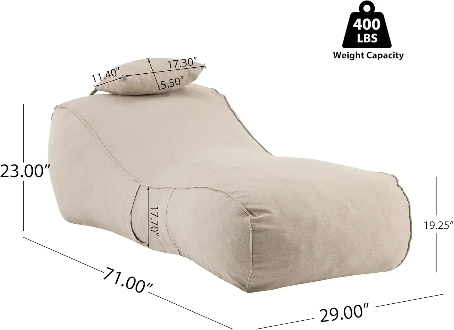 Morton Bean Bag Chair, Fabric  – обзор и цена Kids Outdoor Bean Bag Chair