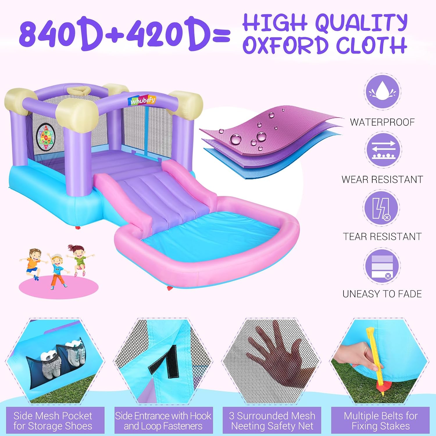 Kids Inflatable Bounce House w – обзор и цена Kids Outdoor House With Slide