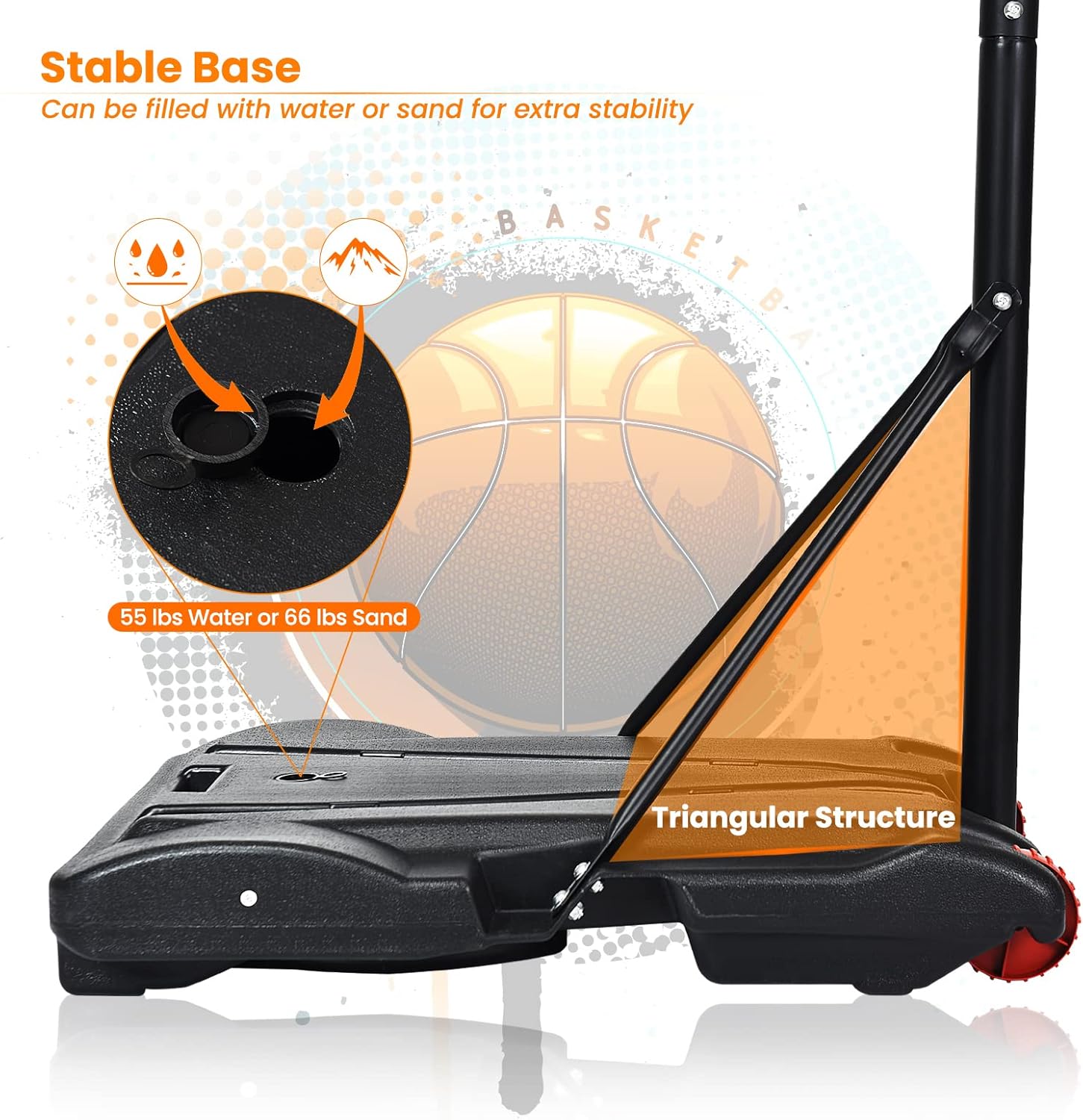 Portable Basketball Hoop with  – обзор и цена Kids Outdoor Basketball Hoop