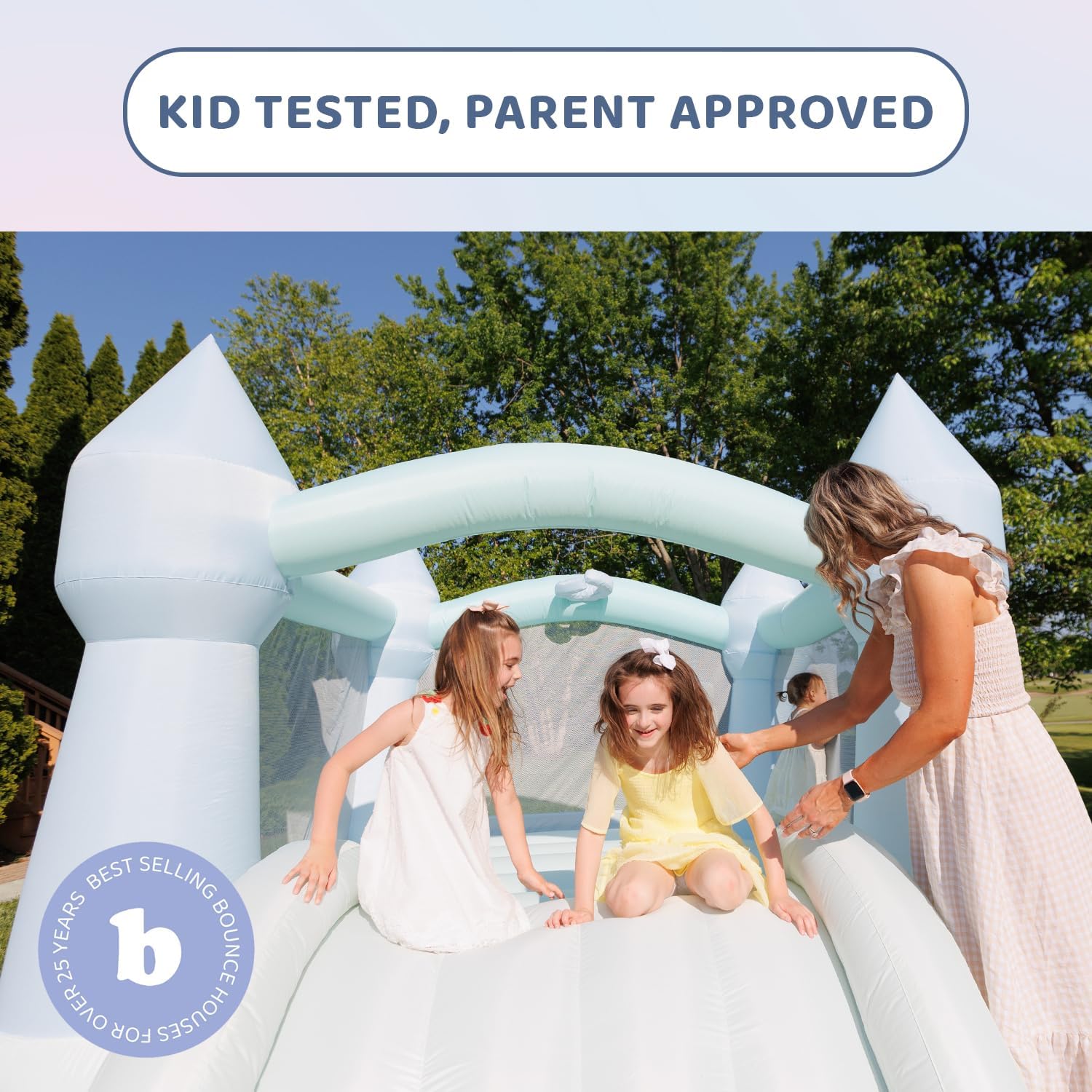 Pastel Bounce House with Slide – обзор и цена Kids Outdoor House With Slide