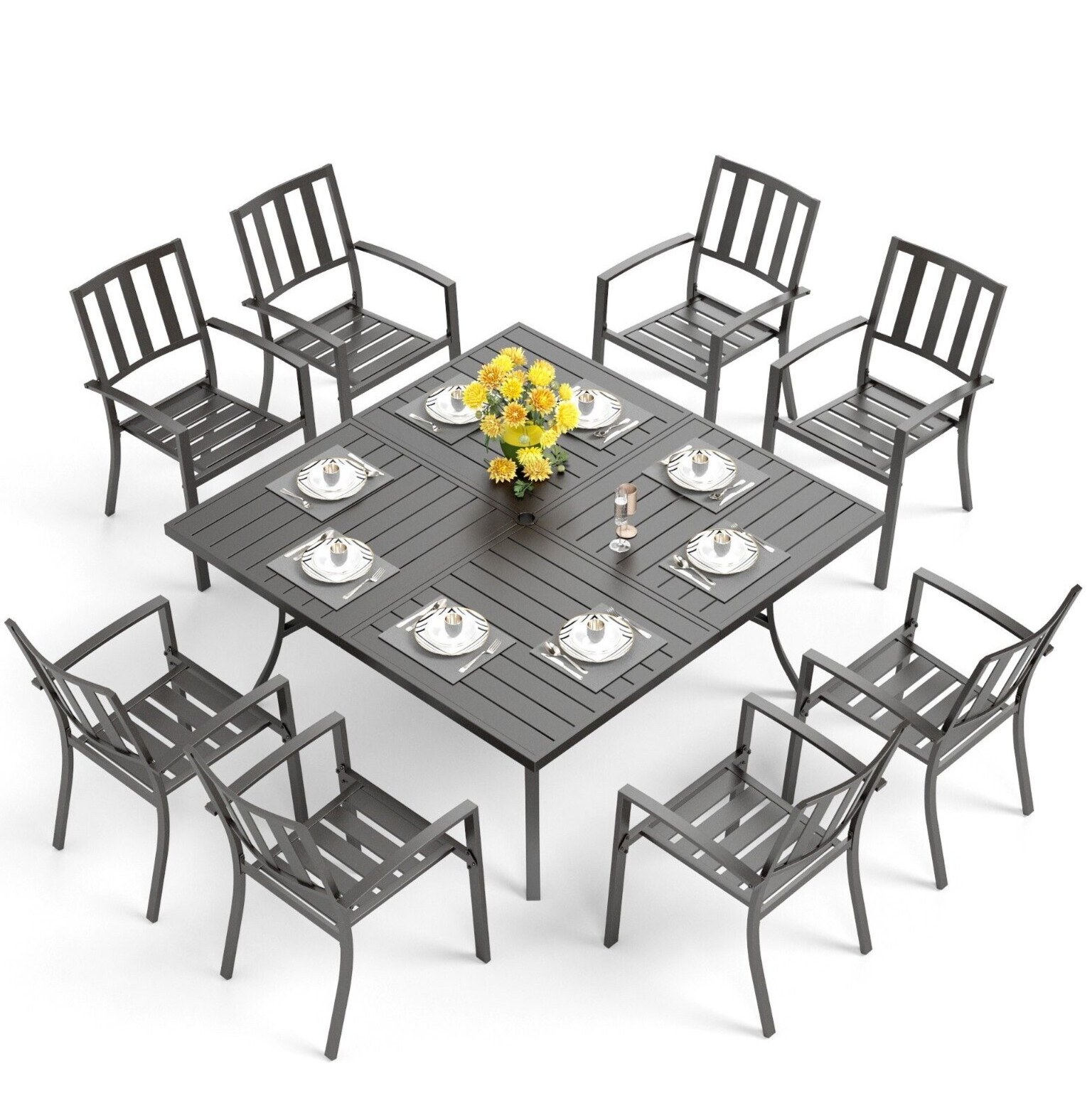 9 Piece Patio Dining Set Outdo – обзор и цена Kids Outdoor Chair And Table