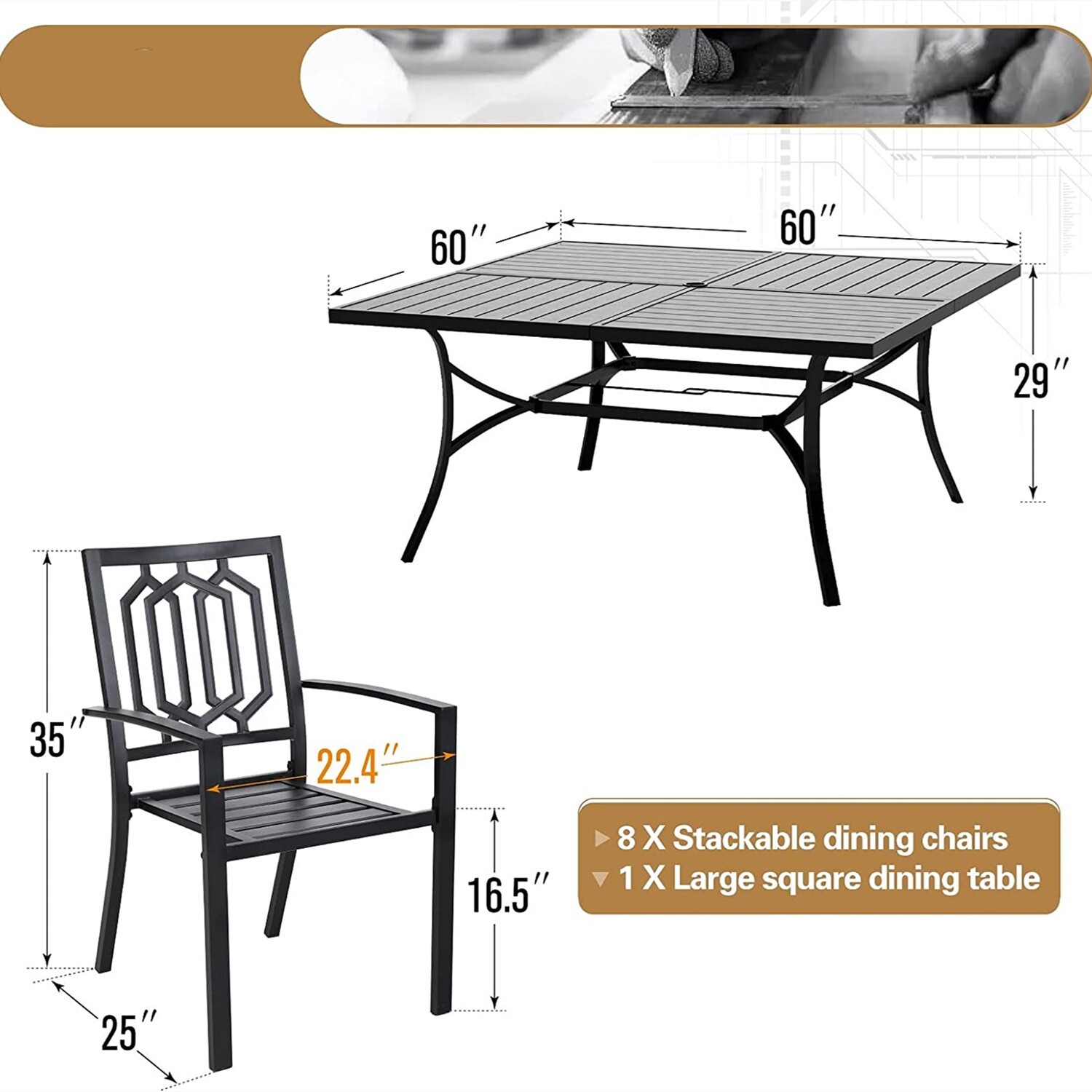 9 Piece Patio Table Set Outdoo – обзор и цена Kids Outdoor Chair And Table