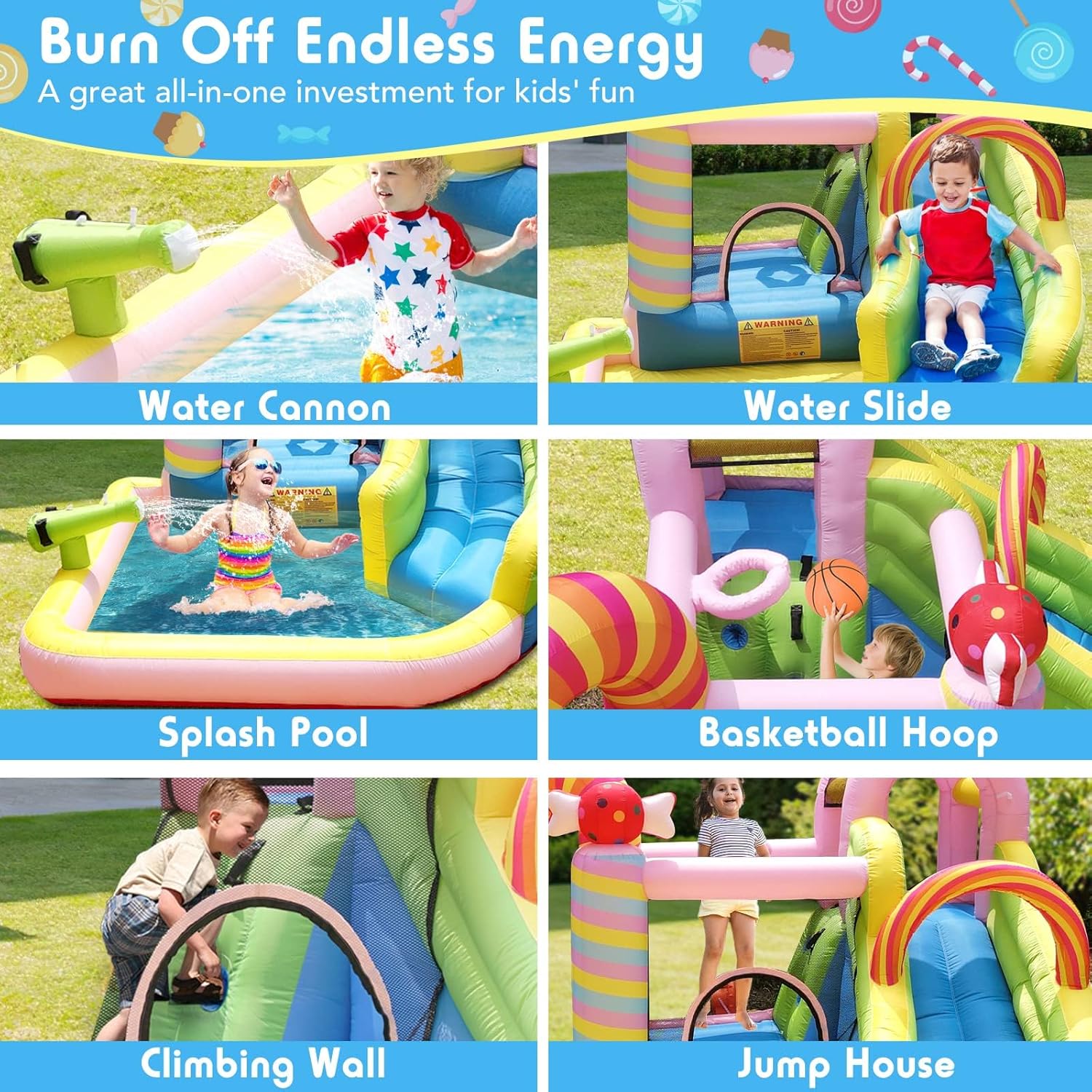 Kids Inflatable Water Slide Bo – обзор и цена Kids Outdoor House With Slide