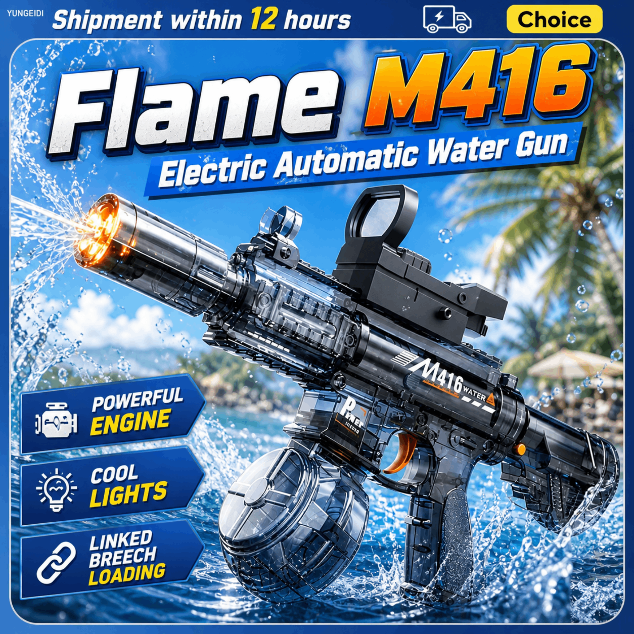 Electric Water Gun Flashing Li – обзор и цена Kids Outdoor Music