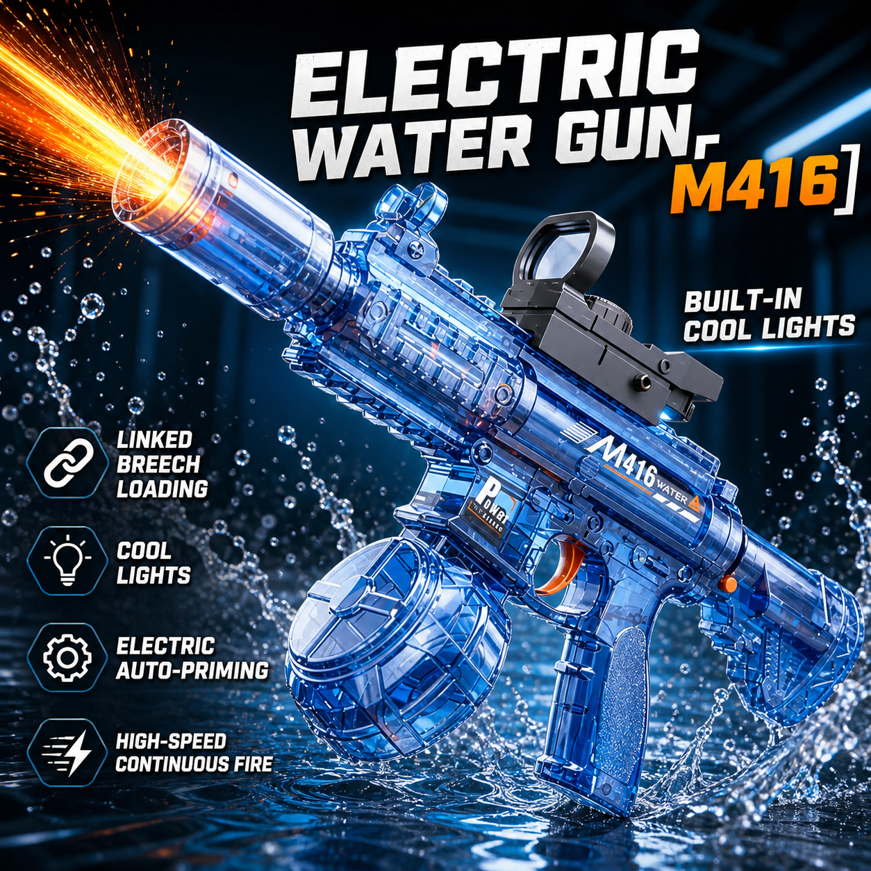 Electric Water Gun Flashing Li – обзор и цена Kids Outdoor Music