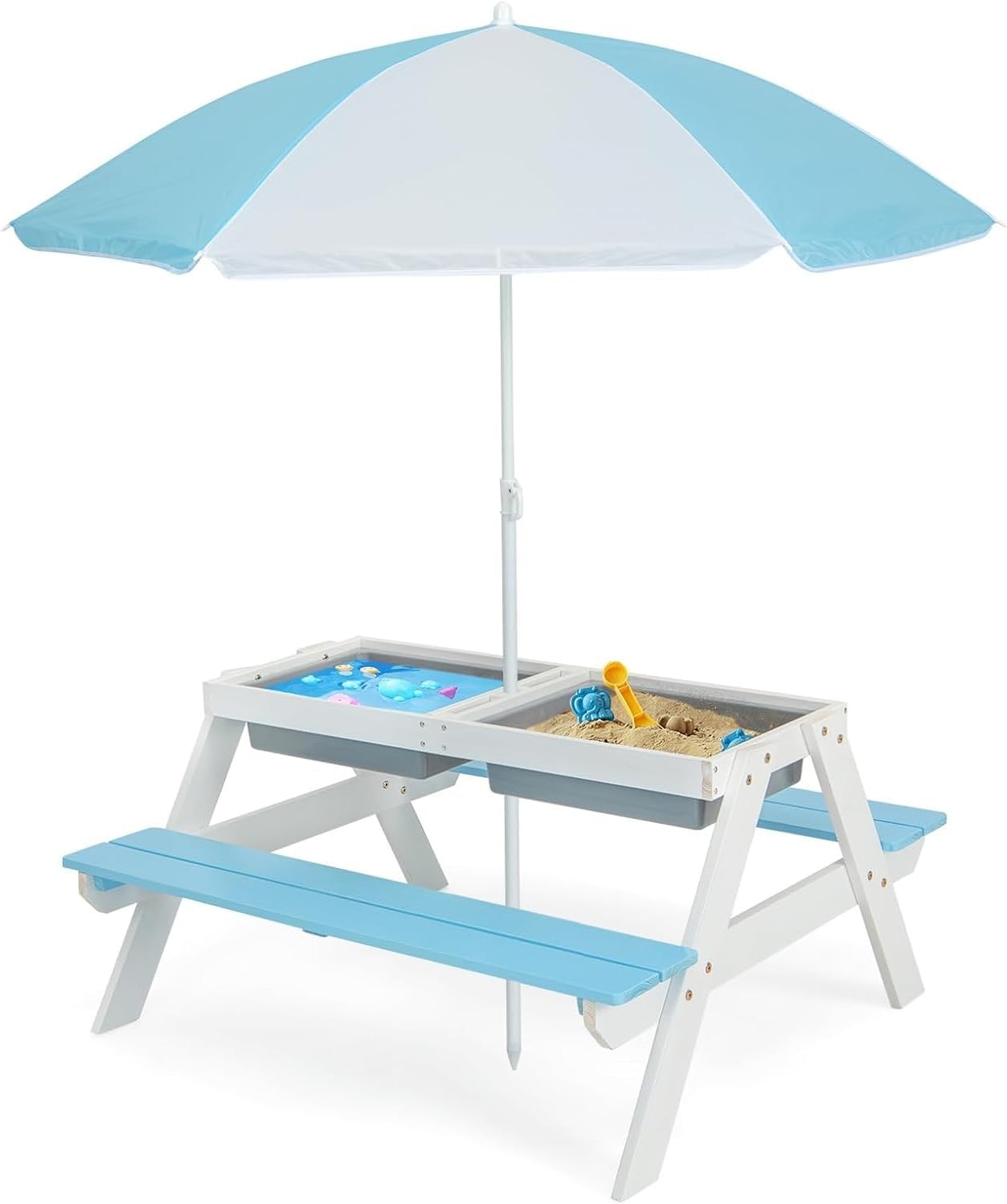 Kids Picnic Table, 4 in 1 Outd – обзор и цена Kids Outdoor Umbrella Chair