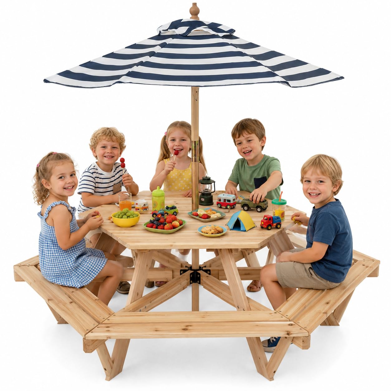 Kids Picnic Table, Hexagonal T – обзор и цена Kids Outdoor Umbrella Chair