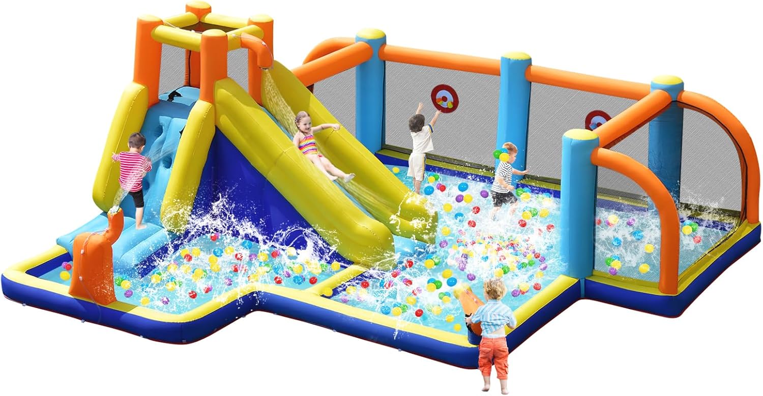 Giant Inflatable Water Slide B – обзор и цена Kids Outdoor House With Slide