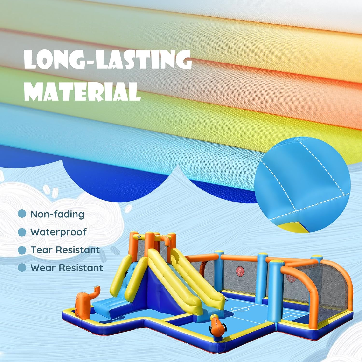 Giant Inflatable Water Slide B – обзор и цена Kids Outdoor House With Slide
