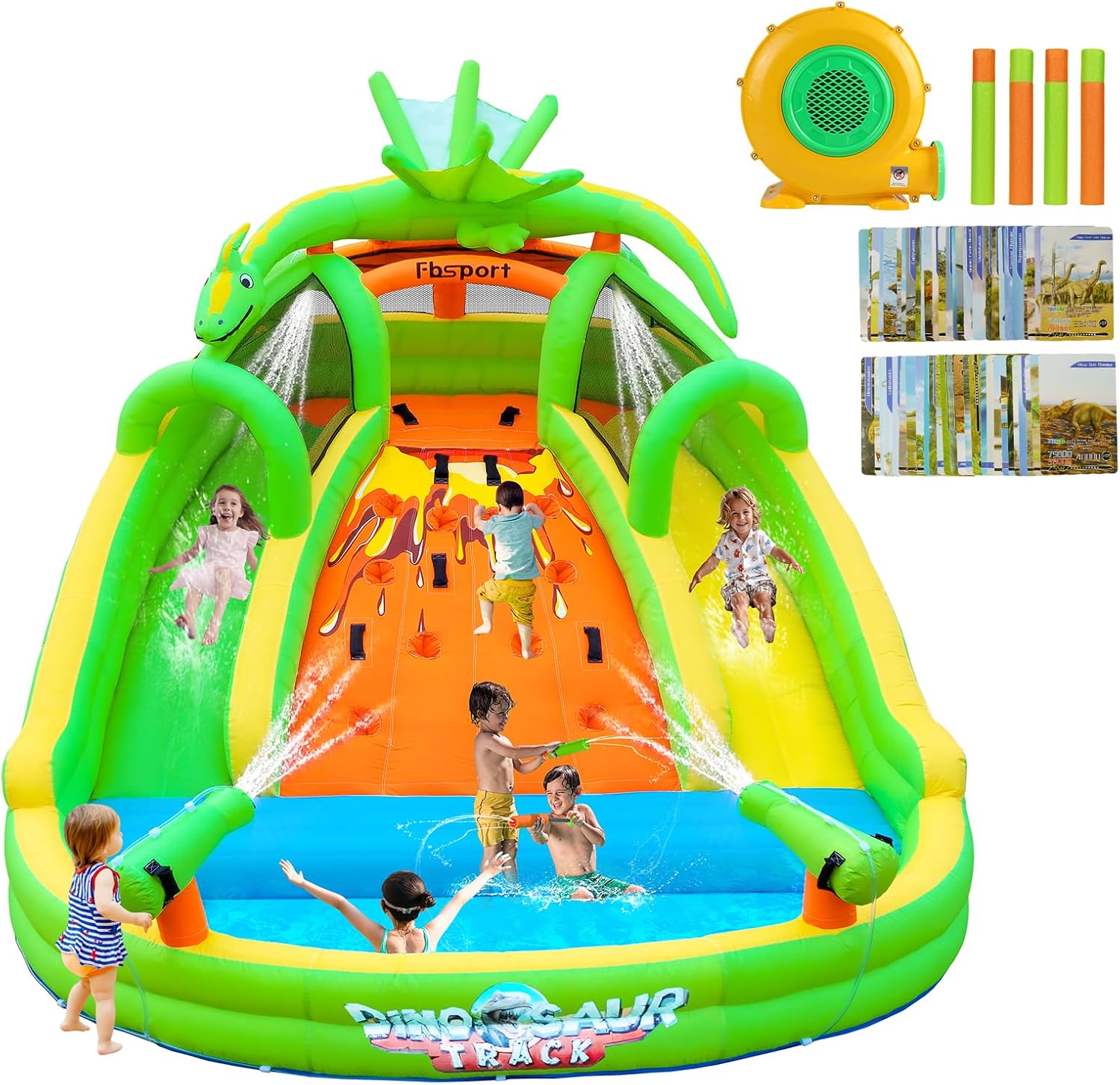 Kids Inflatable Bounce House w – обзор и цена Kids Outdoor House With Slide