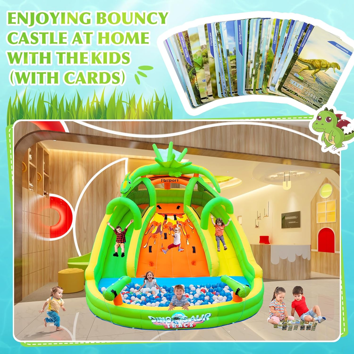 Kids Inflatable Bounce House w – обзор и цена Kids Outdoor House With Slide