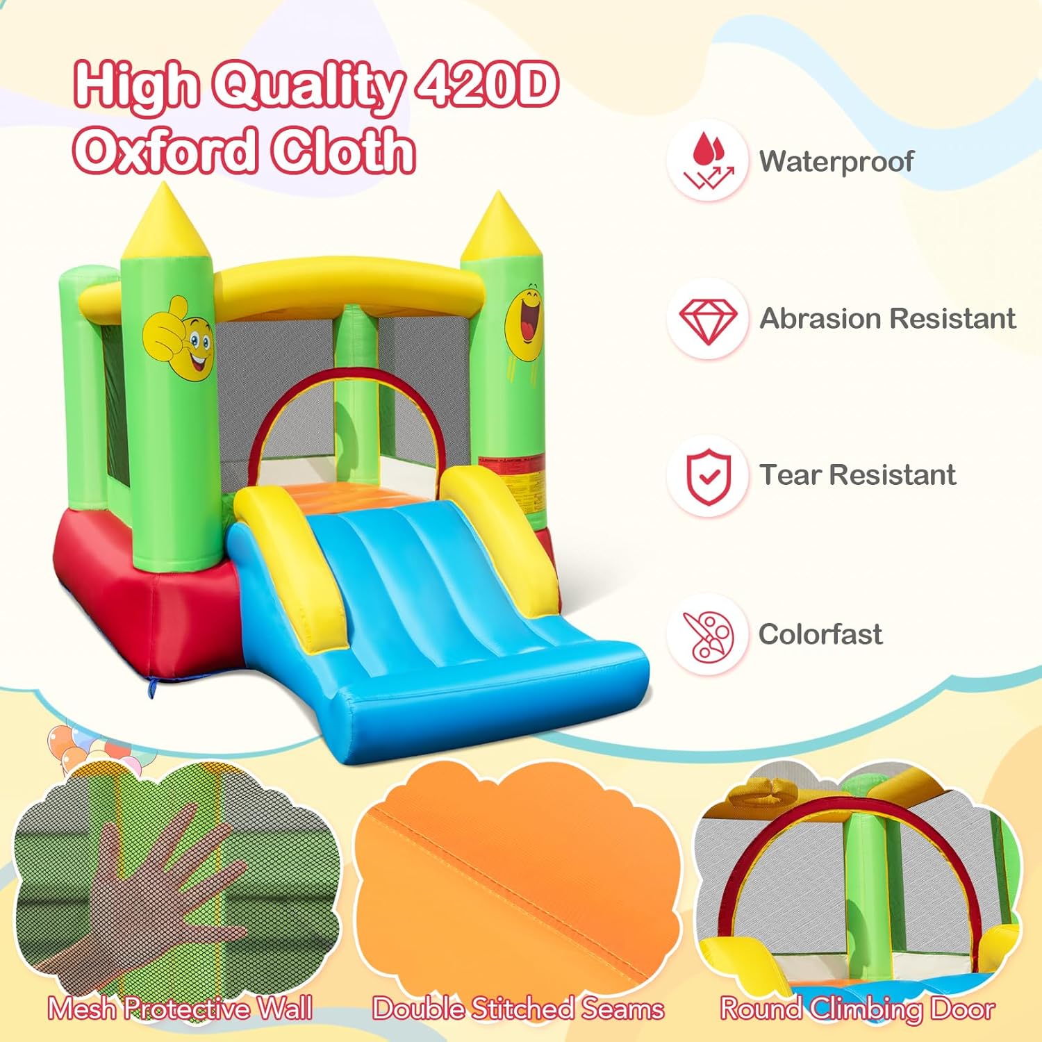 Indoor Outdoor Inflatable Boun – обзор и цена Kids Outdoor House With Slide