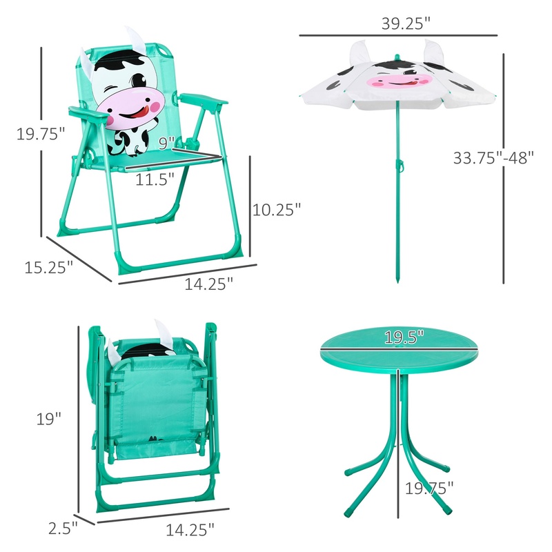 Outdoor Folding Kids Table and – обзор и цена Kids Outdoor Umbrella Chair