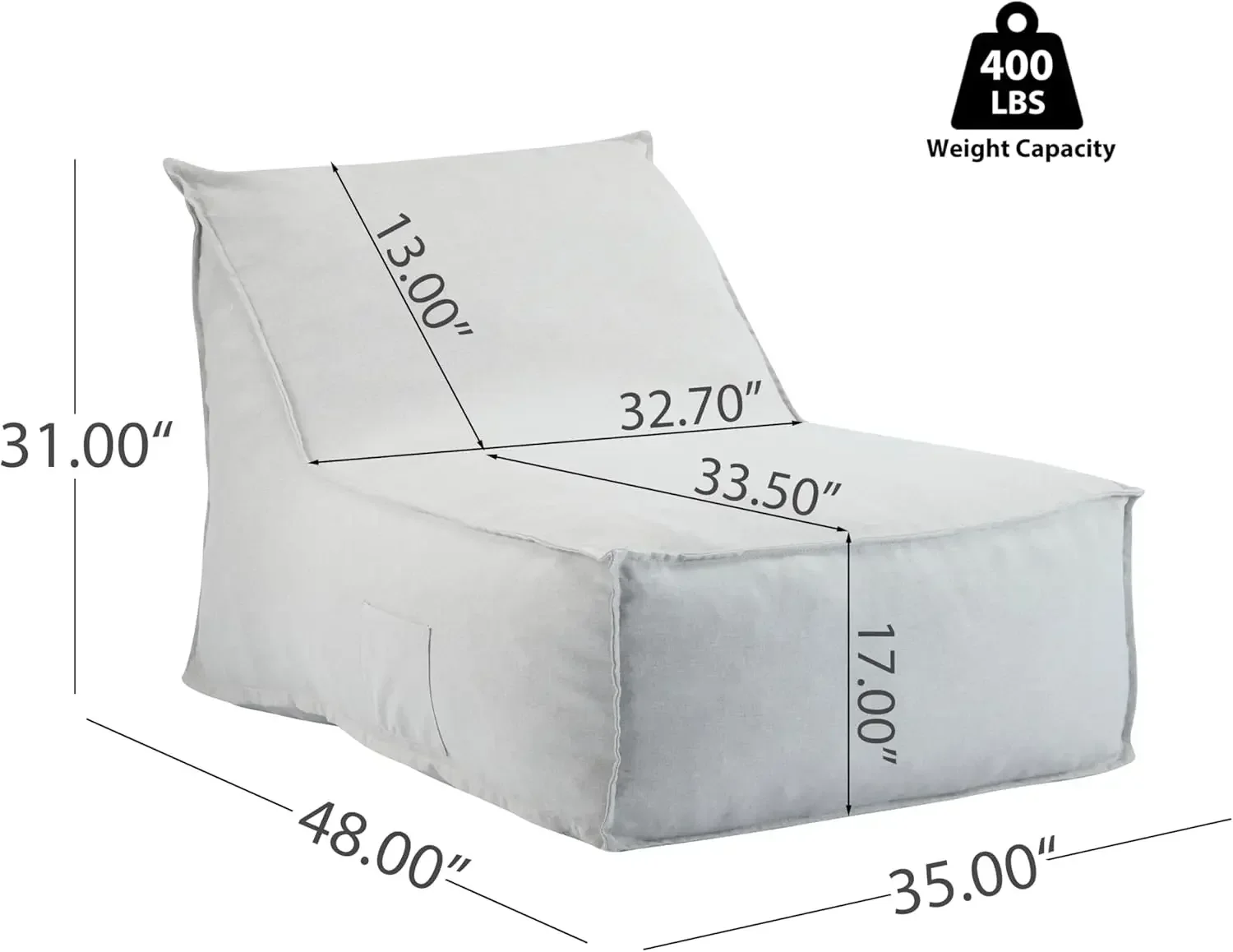 Venny Bean Bag Chair, Fabric B – обзор и цена Kids Outdoor Bean Bag Chair