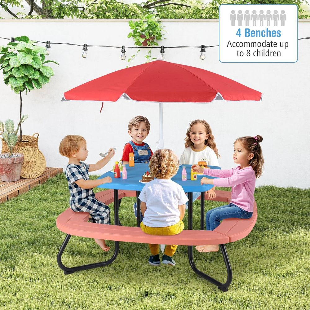 Kids Picnic Table, 8 Person To – обзор и цена Kids Outdoor Umbrella Chair