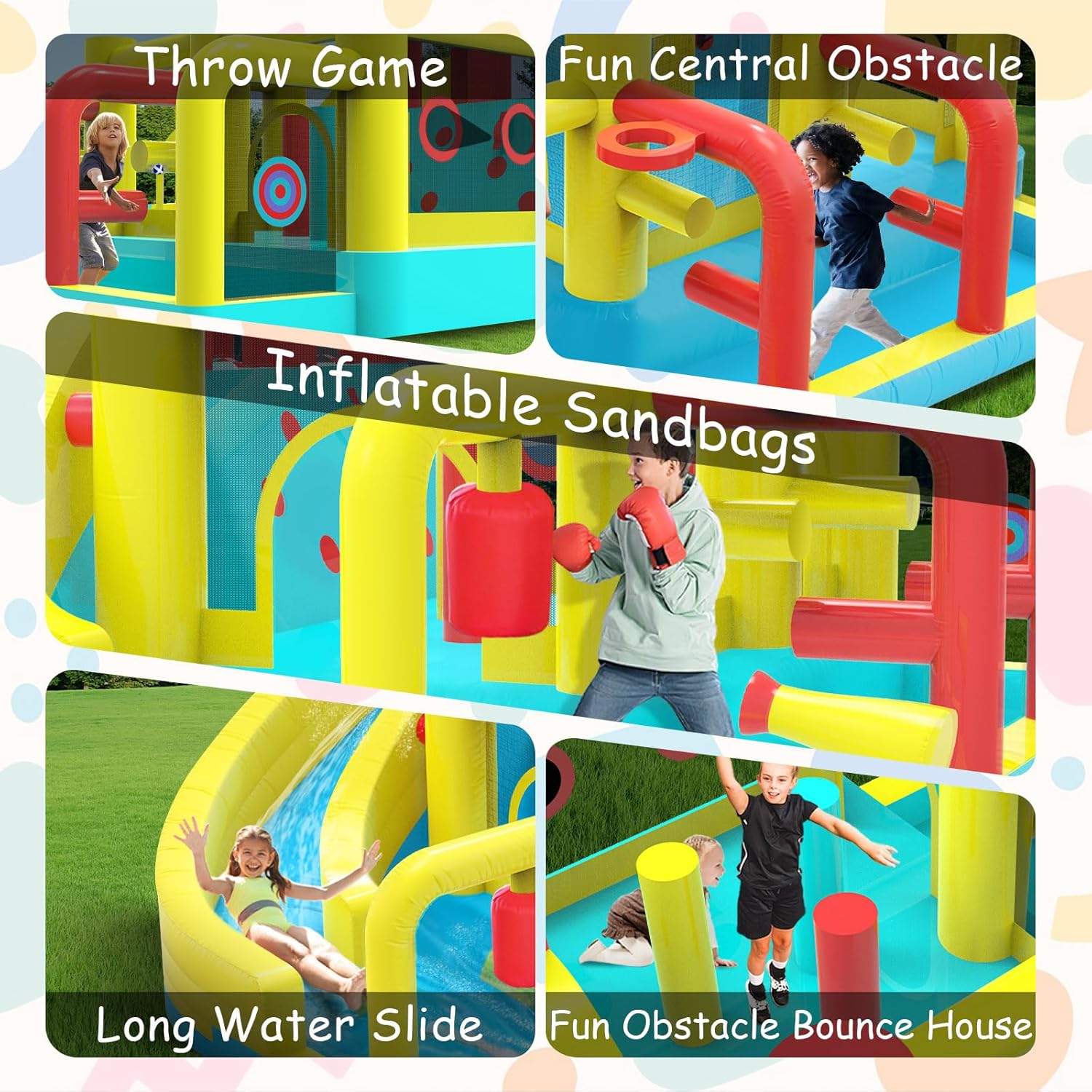 Kids Inflatable Water Slide Bo – обзор и цена Kids Outdoor House With Slide