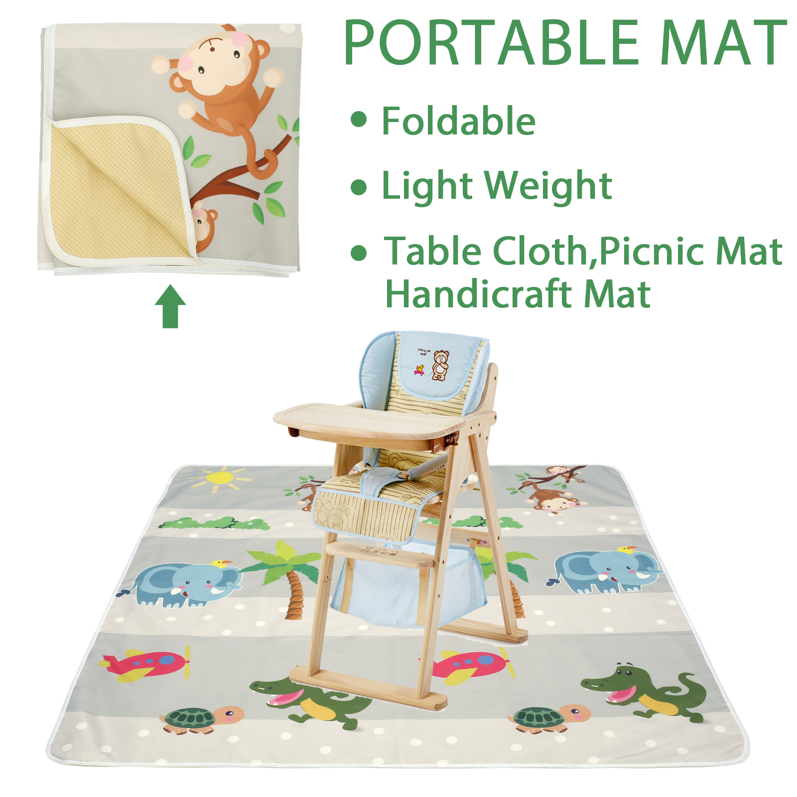 Baby Splat Mat for Under High  – обзор и цена Kids Outdoor Bean Bag Chair