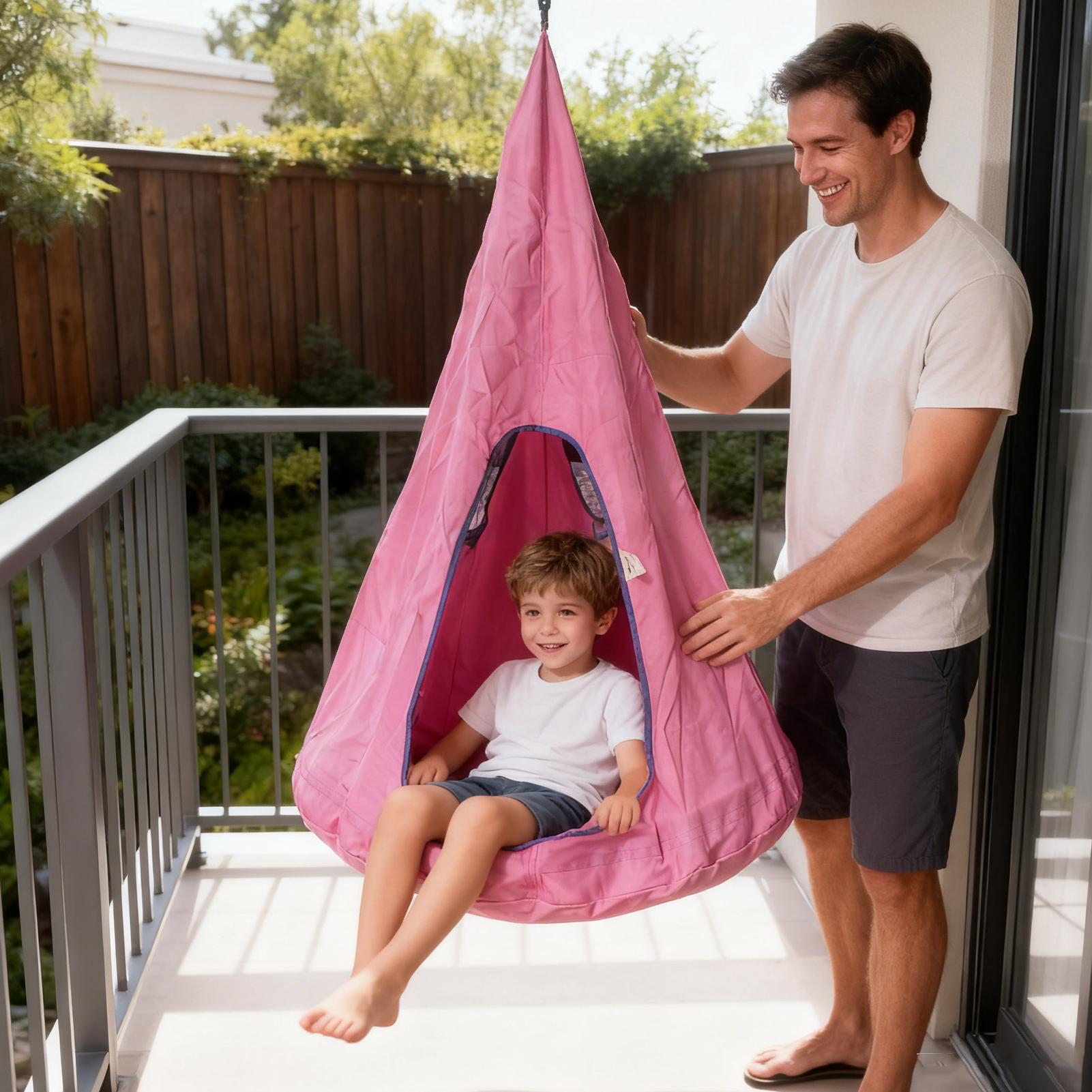 Kids Pod Swing Seat With Cushi – обзор и цена Kids Outdoor Nest Swing