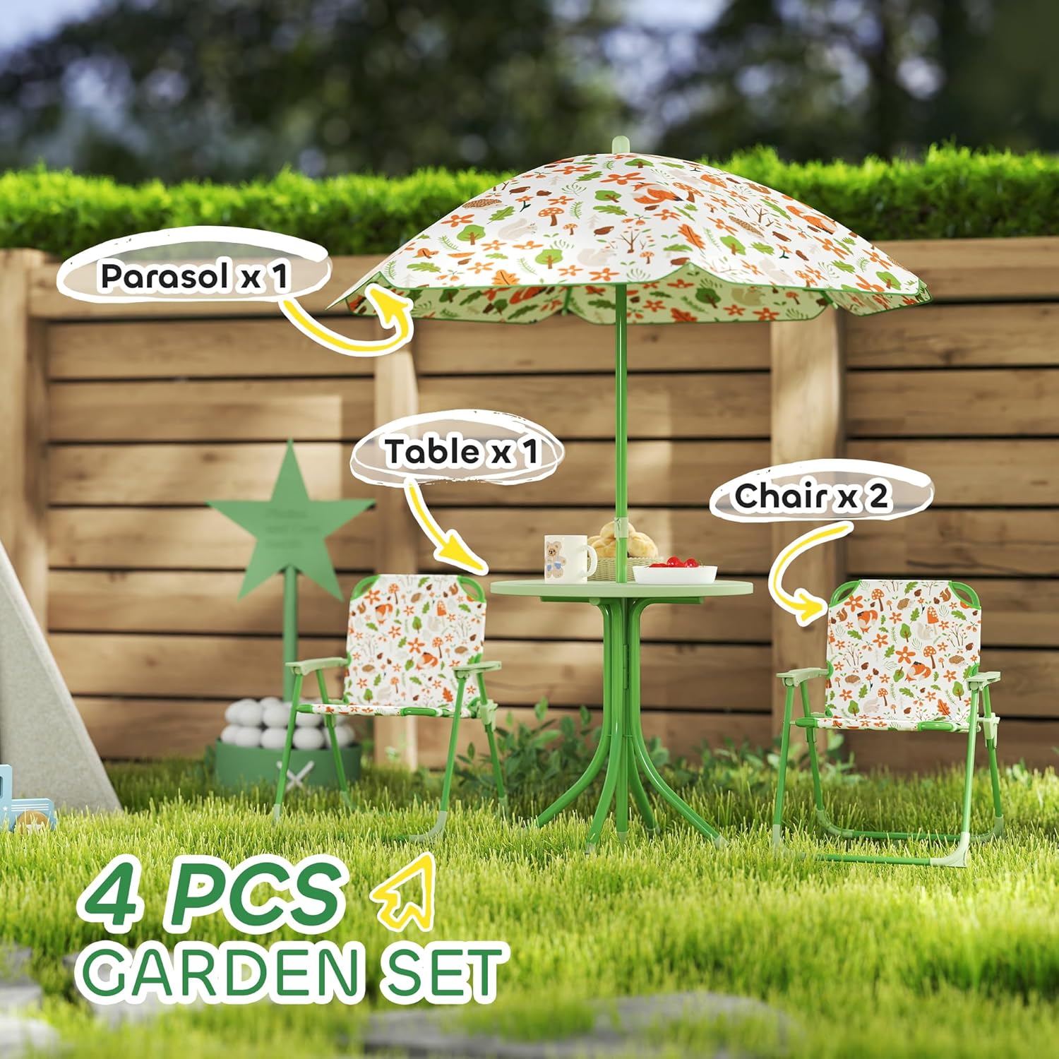 Kids Picnic Table Chair Set Fo – обзор и цена Kids Outdoor Umbrella Chair