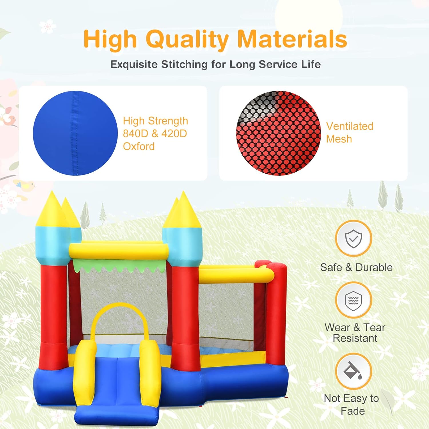 Inflatable Bounce Castle for K – обзор и цена Kids Outdoor Basketball Hoop