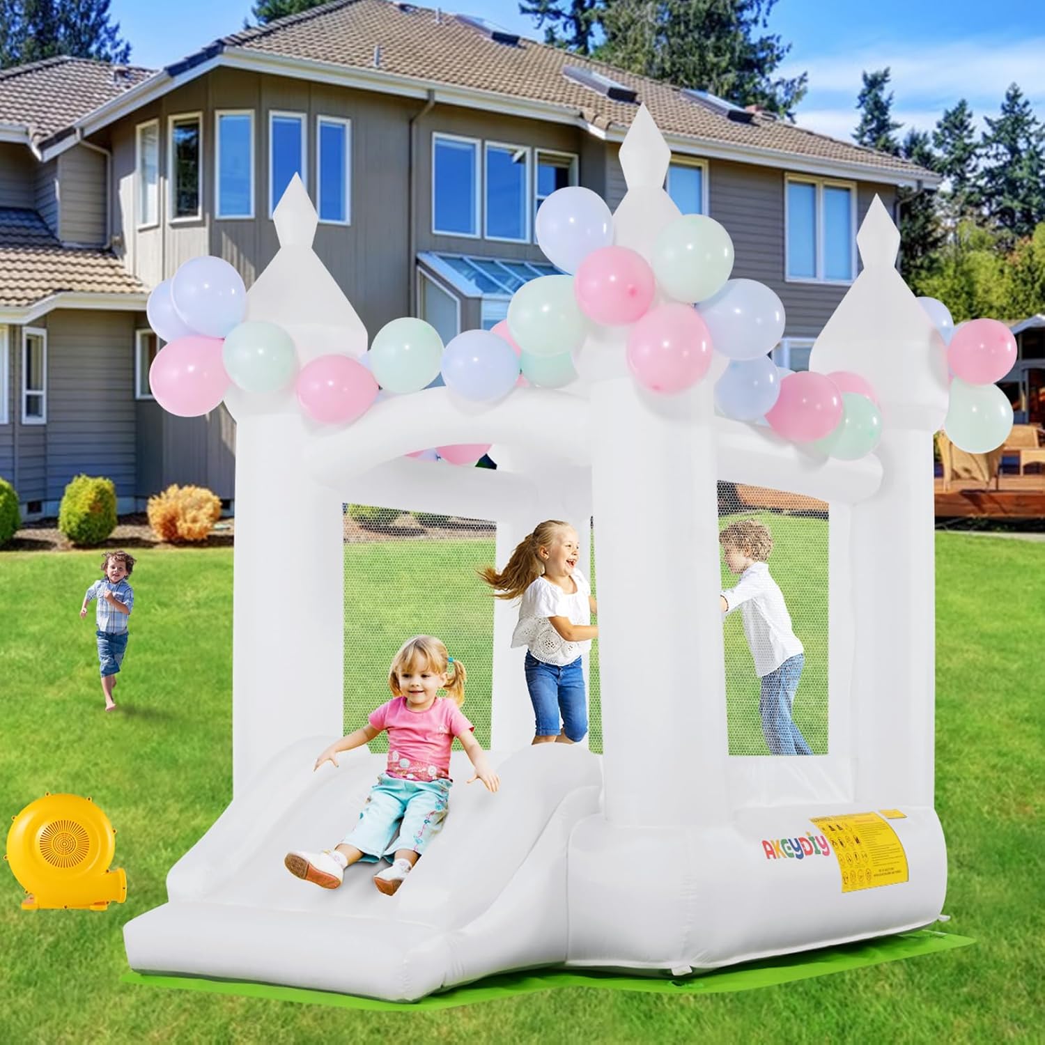 Kids Inflatable Bouncy Castle  – обзор и цена Kids Outdoor House With Slide