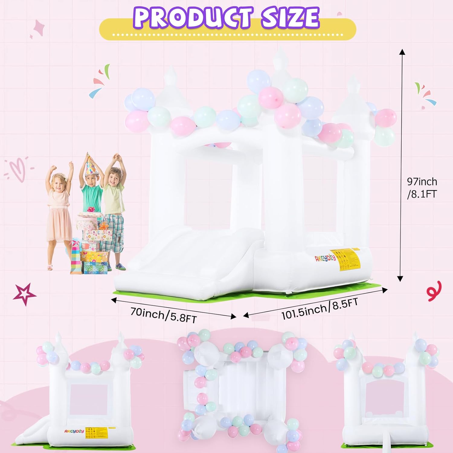 Kids Inflatable Bouncy Castle  – обзор и цена Kids Outdoor House With Slide